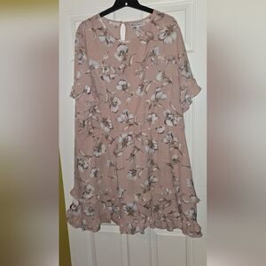 Pink flowers dress 24w